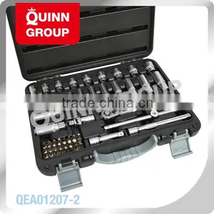 52-PC 3/8" Dr. Professional CR-V Metric Socket Wrench Set thumbnail-1