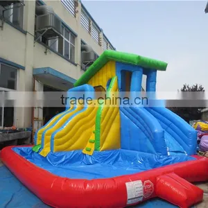 Used Inflatable Water Slide With Swimming Pool Quality Choice thumbnail-3
