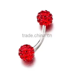 Charming Magnetic Red Full-jewelled Unique Fancy Eyebrow Rings Body Piercing Jewelry thumbnail-1