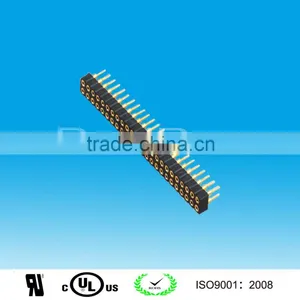 Round Connector 2.54mm Double Row Machined Female Header thumbnail-1