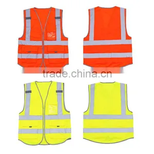 Custom Printed Pockets Roadway High Visibility Wholesale Safety Vest thumbnail-1