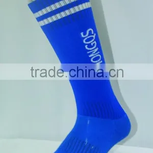 Wholesale 100% Polyester Stock Long Striped Soccer Socks thumbnail-2