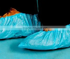 Disposable Cpe pe Coated Shoe Cover, Outdoor Shoe Cover, Plastic Shoe Covers thumbnail-1