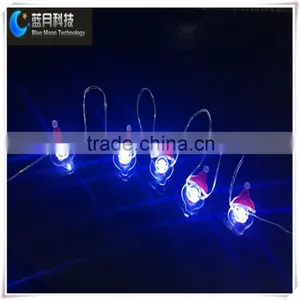 20 Leds White LED Copper String Light With Santa Head Reflector thumbnail-1