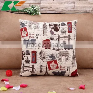 2015 Double-sided Cloth Art ZAKKA Cotton and Linen Hold Pillow British Style Cushion Cover Car Cartoon Hold Pillow thumbnail-1
