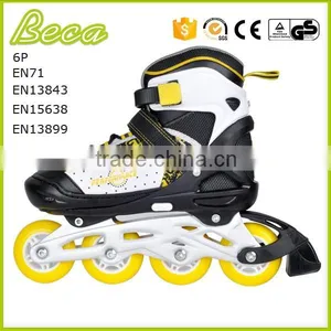 Wholesale Chrome Bearing Yellow Kids Roller Skate Shoes thumbnail-2