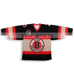 Cheap Custom Sublimation Printed Ice Hockey Jersey With Your Logo thumbnail-6