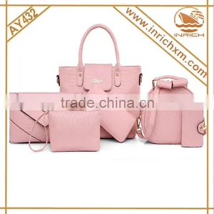 Hot Sale China Factory Price Wallet Purse 6 Pieces Women Handbag Set thumbnail-2