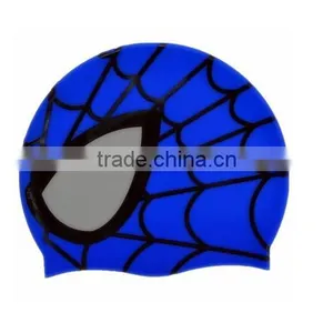 Silicone Waterproof Cool Spiderman Mask Car Children Kids Swimming Hat Swim Cap thumbnail-2