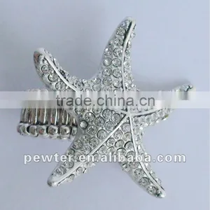 2012 Fashion Rhinestone Star Metal Ring thumbnail-1
