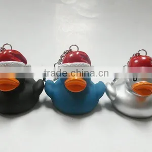 Plastic Christmas Duck Keychain thumbnail-1