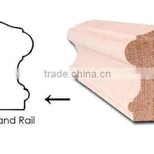 Indoor Solid Wood Stairs Handrails Design for Sale thumbnail-1