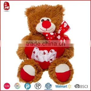 NICI Custom Love Heart Plush Bear Valentine's Stuffed Toys Wholesale thumbnail-1