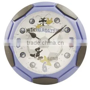 Fanny Plastic Wall Clock With Cute Picture Like a Football for Promotional Gift thumbnail-1