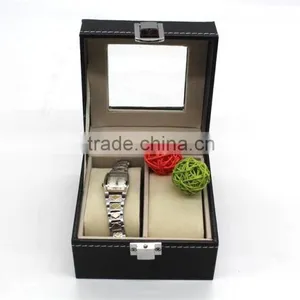 Double Watch Show Box Luxury Wristwatch Display Case Made in China thumbnail-1