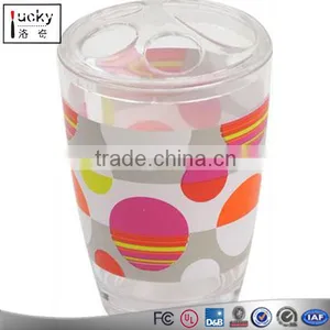 Clear Acrylic Printed Toothbrush and Toothpaste Holder thumbnail-2