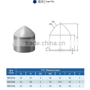Good Performance Cemented Tungsten Auger Tips /tungsten Carbide Buttons thumbnail-2
