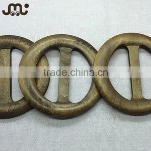 5cm Diameter Handmade Round Wood Belt Buckle thumbnail-1