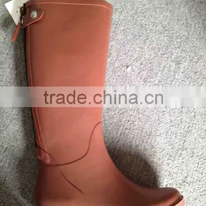2013 Fashion Women Knee High Rain Boots Orange thumbnail-1