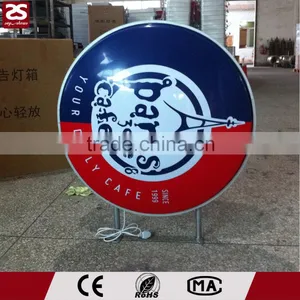 Vacuum Forming Acrylic Led Round Silk Screen Outdoor Advertising Light Box thumbnail-1