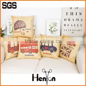 Wholesale Custom Printed Cotton&linen Sofa Air Cushion Car Seat thumbnail-1