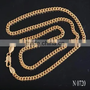 The Newest 7.5" Dubai 18K Gold Brass Chain thumbnail-2