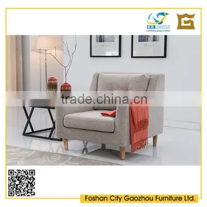Modern Comfortable Living Room Sofa Set Nordic Style Wooden Legs Fabric Sofa With Button Tufted Back Cushions thumbnail-4