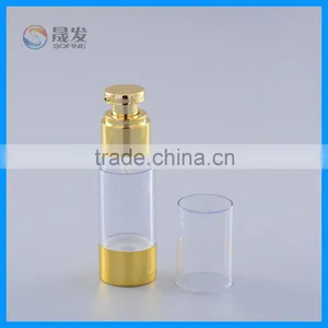 Clear Cosmetic Airless Pump Bottle thumbnail-2