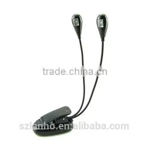 2016 New Arrival Super Bright Dual 2 Arm White Book Music Sheep Stand Clip LED Light Lamp thumbnail-1