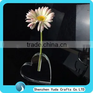 Heart Shape Vase, Crystal Clear Vase Acrylic, Make Plexiglass Gift Flower Vase thumbnail-1