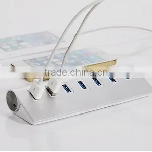 Portable Hub For Desktop Laptop PC Macbook 7 Port Plug and Play USB 3.0 Hub thumbnail-1