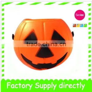 Halloween Plastic Pumpkin Basket, Light up Halloween Buckets, Big Size Halloween Pumpkin Basket thumbnail-1