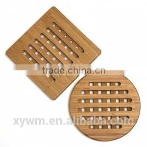 Hot-sale Bamboo Cup Coaster Mat and Pad With Holder thumbnail-1