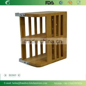 BH005/Natural Bamboo Flatware Holder Cutlery Basket Utensil Drying Rack Cutlery Rack for Kitchen Dinnerware Draining Rack thumbnail-3