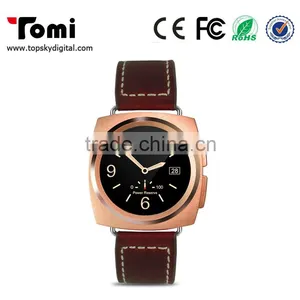 Smart Watch Metal/leather Band Bluetooth Sync to Your Phone Call,message Remind , Pedometer,sleep Monitor, TF Card Support thumbnail-5