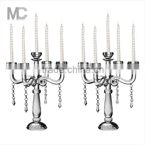 Wedding Table Decroration, Hight Transparent And Polished Candelabra Tree Candle Holder thumbnail-2