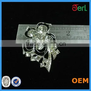 Vintage Women Jewelry Bridal Crystal Rhinestone Flower Brooch Pins for Wedding Dress thumbnail-6
