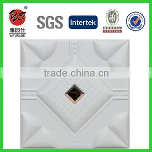 2016 40*40cm 3D Leather Wall Panel Decorative 3d PU Leather Wall Panel thumbnail-1