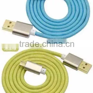 Pure Color Weaved USB Cable 104 Copper Lines Micro USB Cable Fast Charge Micro USB Data Cable thumbnail-5