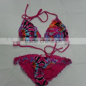 Colorful Flower Pattern Sexy Bikini Swimwear thumbnail-1