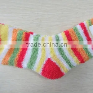 Fluffy Stripe Socks thumbnail-3