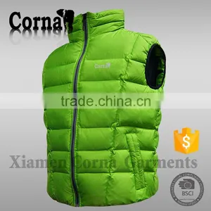 Customized Fashion 100% Polyester Lightweight Men's Wind-proof Down Feather Vest Sale Made in China thumbnail-3