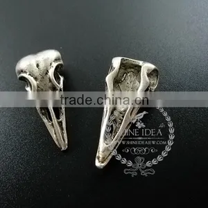 32*15mm Vintage Antique Silver Metal Heavy Duck Head Skull Pendant Charm 1830066 thumbnail-4