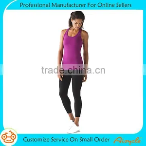 Custom Woman Yoga Gym Tank Top OEM Fabric Sublimation Sport Tank Top thumbnail-1