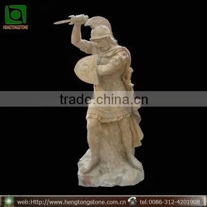 Hand Carved Western Style Stone Garden Soldier Statue thumbnail-1