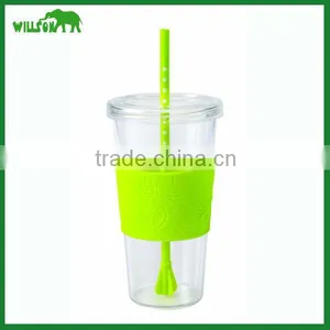 Plastic Tumbler,double Wall Mugs for Sublimation,acrylic Tumbler With Straw thumbnail-1