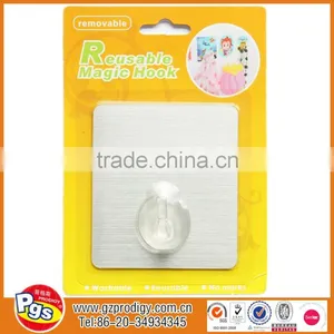 Houseware Items Adhesive Reusable Hook Plastic Hook for Glass thumbnail-4