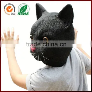 Donkey Kong Halloween Adults Costume Animal Black Sexy Cat Full Face Female Latex Mask thumbnail-1
