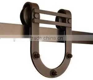 North American Market Sliding U Shaped Barn Door Hardware Hanging Rollers thumbnail-1