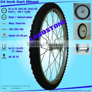 24x2.125 Rubbish Cart Wheel thumbnail-1